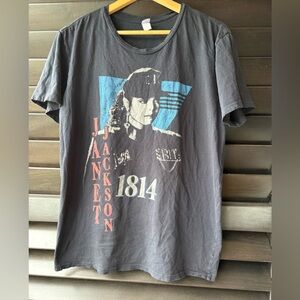 Alternative Black distressed Janet Jackson T Shirt Women's Large